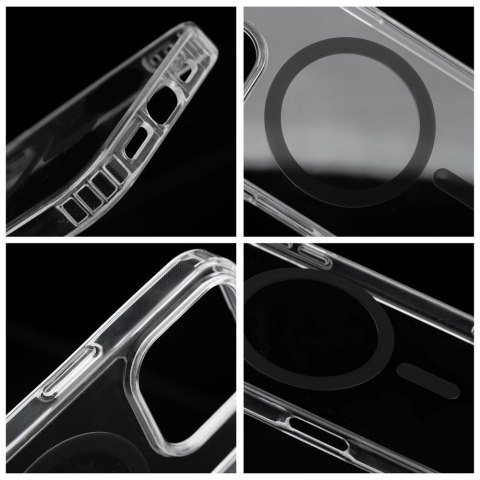 Etui na iPhone 17 PRO Drop Glue Colorful Ring Mag Cover zgodny z MagSafe czarne