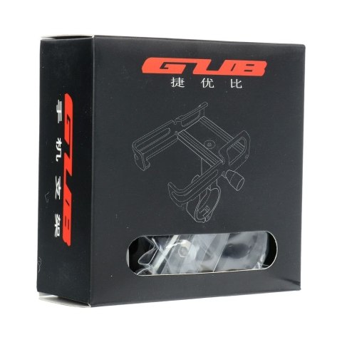 GUB uchwyt rowerowy na kierownicę P10 Aluminium + silikonowy uchwyt czarny
