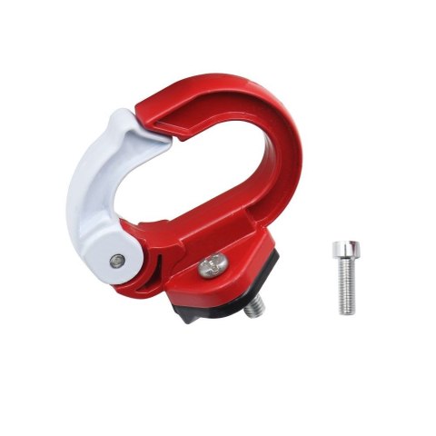 Hak uchwyt na zakupy do roweru / hulajnogi aluminiowy FS365-006 czerwono biały