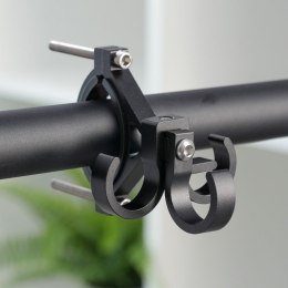 Hak uchwyt na zakupy potrójny do roweru / hulajnogi aluminiowy FS366-001 czarny