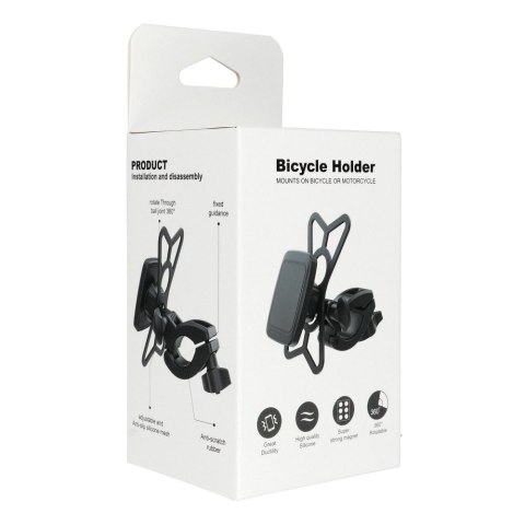 Uchwyt rowerowy PREMIUM magnetyczny na kierownicę M4S-MB3 czarny