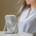 Wentylator / wiatrak biurkowy z regulowaną podstawką HX-122 biały