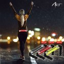 ART pas sportowy z kieszenią podświetlany APS-01R czerwony