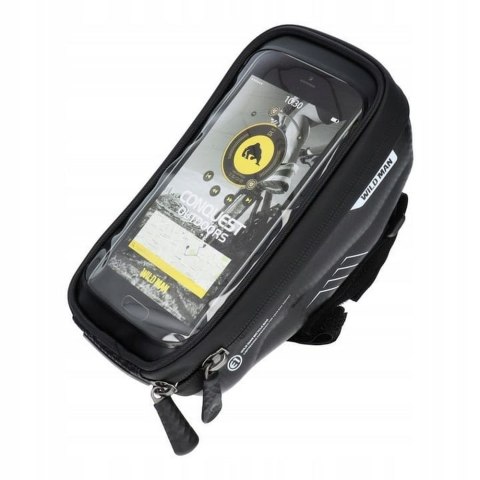 WILDMAN sakwa rowerowa na kierownicę na zamek 1L (4" - 7") E1 czarna
