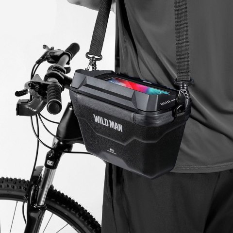 WILDMAN sakwa rowerowa na kierownicę na zamek 3L (4"-7") XT8 czarna