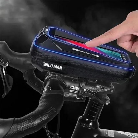 WILDMAN sakwa rowerowa na ramę na zamek 0,6L (4" - 7") MS33 czarna