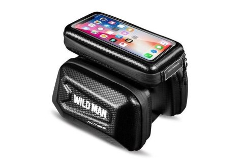 WILDMAN sakwa rowerowa na ramę na zamek 1,2L (4"-7") E6S czarna