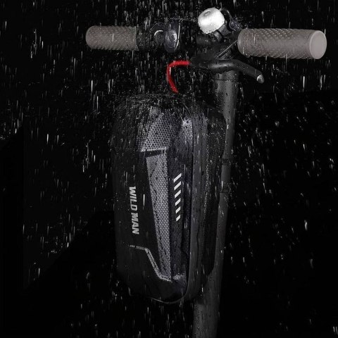 WILDMAN sakwa rowerowa na ramę na zamek 1,2L (4" - 7") ES10 czarna