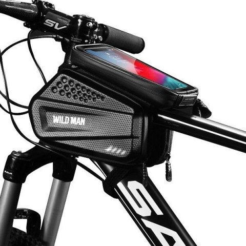 WILDMAN sakwa rowerowa na ramę na zamek 1,2L (4"-7") ES6 czarna