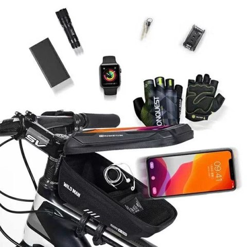 WILDMAN sakwa rowerowa na ramę na zamek 1L (4" - 7") XS2 czarna