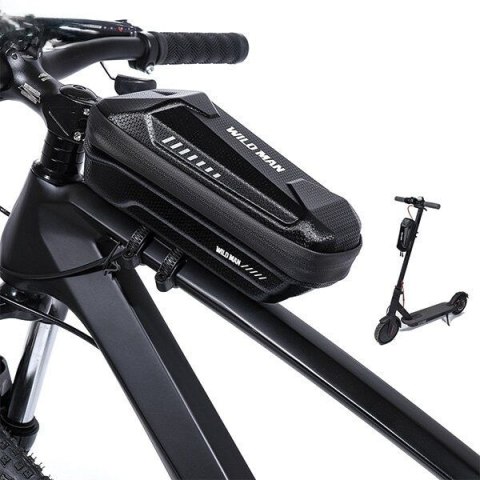 WILDMAN sakwa rowerowa na ramę na zamek 1L XS5 czarna