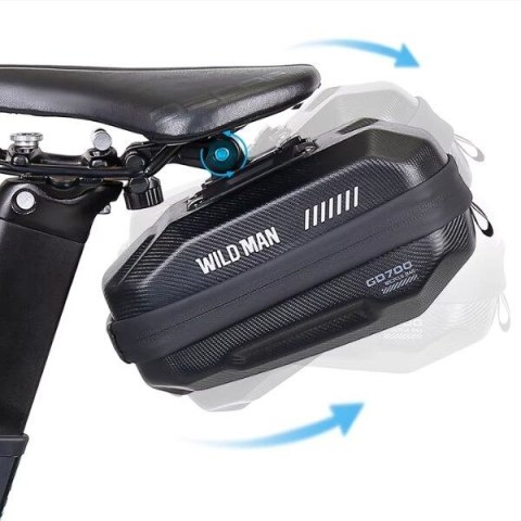 WILDMAN sakwa rowerowa pod siodełko na zamek 0,8L GD700 zielona