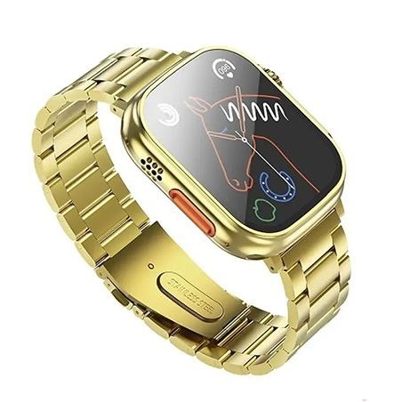 Smartwatch Hoco 1,96" TFT z funkcją rozmowy Y12 Ultra titanium złoty [EOL]