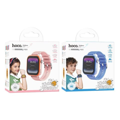 Smartwatch dla dzieci Hoco 1,83" 4G GPS z funkcją rozmowy Y101 niebieski