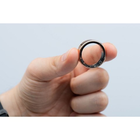 Smart Ring R11M- inteligentny pierścień ze stali ze stacją ładującą rozmiar 12 (21,4mm) złoty