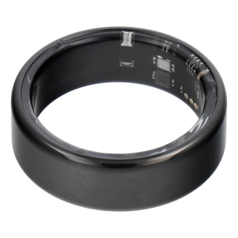 Smart Ring R11M- inteligentny pierścień ze stali ze stacją ładującą rozmiar 7 (17,3mm) czarny