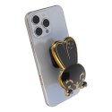 Stojak na telefon KRÓLICZEK - naklejany - czarny
