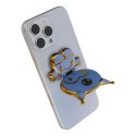 Stojak na telefon LALKA - naklejany - niebieski