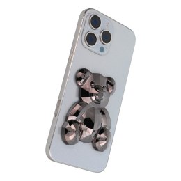 Stojak na telefon MIŚ - naklejany - czarny