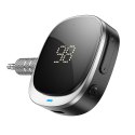 Adapter AUX bluetooth Jack 3,5 mm Hoco z wyświetlaczem E80 czarny