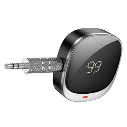Adapter AUX bluetooth Jack 3,5 mm Hoco z wyświetlaczem E80 czarny