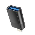 Adapter OTG USB A do Lightning Hoco UA17 czarny