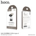 Adapter OTG USB A do USB C Hoco UA6 czarny