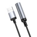 Adapter USB A do zapalniczka samochodowa Hoco 0,3 m UA30 czarny