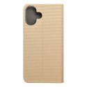 Etui z klapką na iPhone 16 PLUS Sensitive Book złote