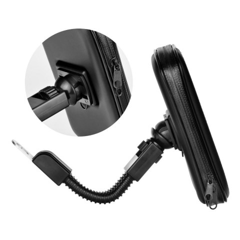 Uchwyt motocyklowy na zamek wodoodporny ( 6,4" - 8" ) CM757 czarny
