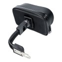 Uchwyt motocyklowy na zamek wodoodporny z daszkiem ( 4,8" - 5,5" ) czarny