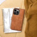 Etui z klapką na iPhone 13 PRO Tender Book brązowe