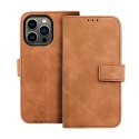 Etui z klapką na iPhone 13 Tender Book brązowe