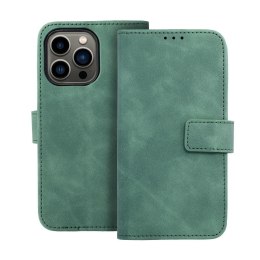 Etui z klapką na iPhone 13 Tender Book zielone