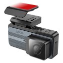Kamera samochodowa Hoco z wyświetlaczem 3,69" 2K + kamera tylna 720P/25fps GPS DV12 srebrno szara