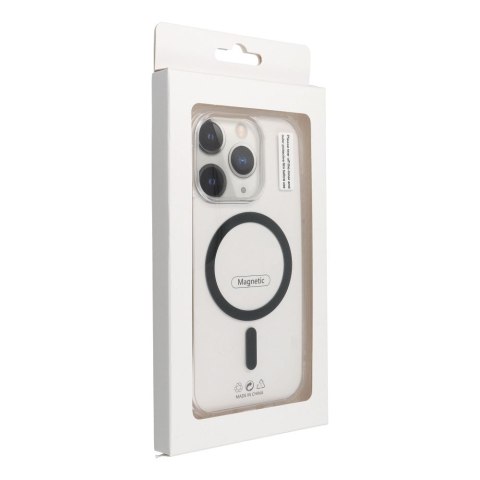 Etui na iPhone 11 Drop Glue Colorful Ring Mag Cover zgodny z MagSafe czarne