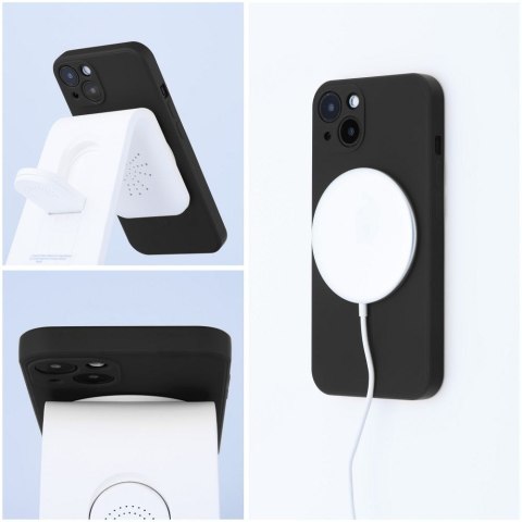 Futerał do iPhone 15 PRO Silicone Mag Cover zgodny z MagSafe czarny
