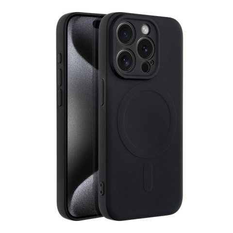 Futerał do iPhone 15 PRO Silicone Mag Cover zgodny z MagSafe czarny