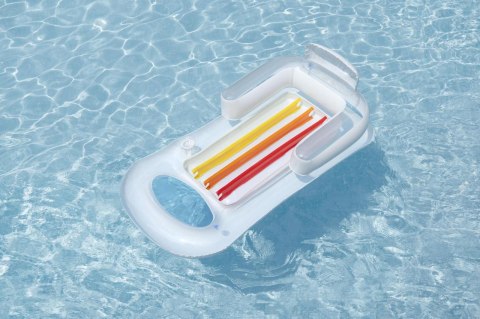 Dmuchany Materac do pływania Leżak Biały BESTWAY 161x84cm + Oparcie