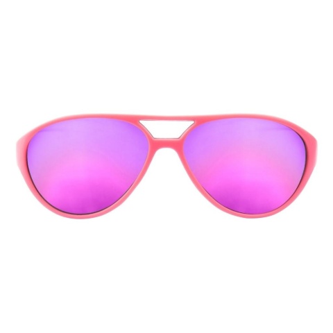 Okulary różowe lustrzane soczewki + etui 36m+