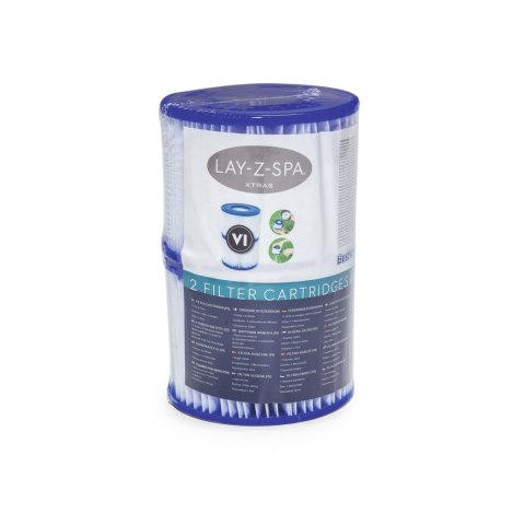 Zestaw 2 filtrów VI do pomp jacuzzi Lay-Z-Spa BESTWAY