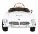 Autko BMW 507 Retro elektryczne dla dzieci Biały roadster