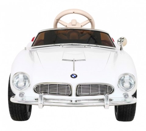 Autko BMW 507 Retro elektryczne dla dzieci Biały roadster