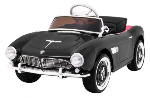 Autko BMW 507 Retro elektryczne dla dzieci Czarny Roadster