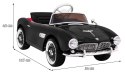 Autko BMW 507 Retro elektryczne dla dzieci Czarny Roadster