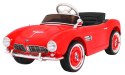 Autko BMW 507 Retro elektryczne dla dzieci Czerwony Roadster