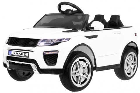 Autko Rapid Racer elektryczne dla dzieci, Biały SUV + Pilot