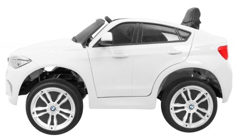 BMW X6M Elektryczne Autko dla dzieci, Biały SUV + Pilot