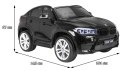 BMW X6M XXL dla 2 dzieci Czarny SUV + Pilot + Ekoskóra