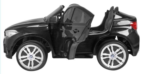 BMW X6M XXL dla 2 dzieci Czarny SUV + Pilot + Ekoskóra
